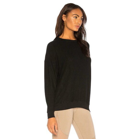 alo Soho Pullover in Black Small Womens Athletic Long Sleeve Top - Picture 3 of 11